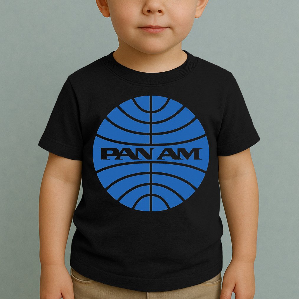 Pan Airlines Am Retro Vintage Airline funny blue Toddler T-Shirt
