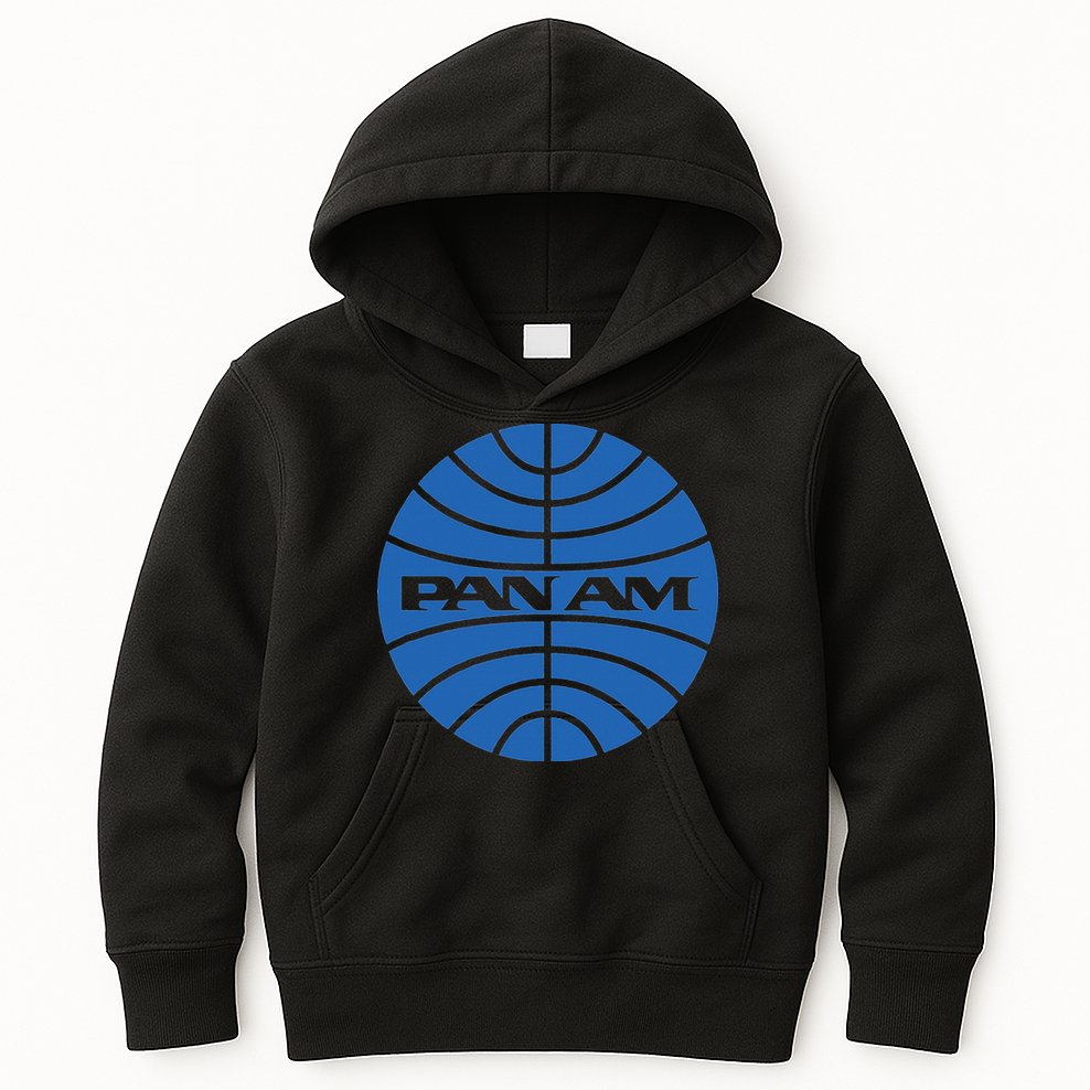 Pan Airlines Am Retro Vintage Airline funny blue Kids Hoodie