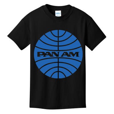 Pan Airlines Am Retro Vintage Airline funny blue Kids T-Shirt