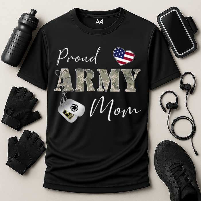 Proud American Army Mom Cooling Performance Crew T-Shirt