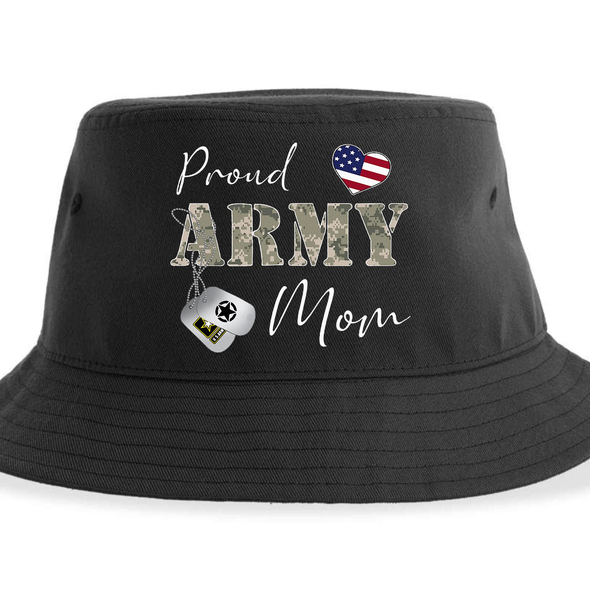 Proud American Army Mom Sustainable Bucket Hat