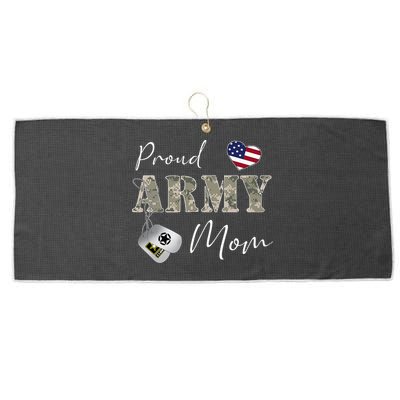 Proud American Army Mom Large Microfiber Waffle Golf Towel