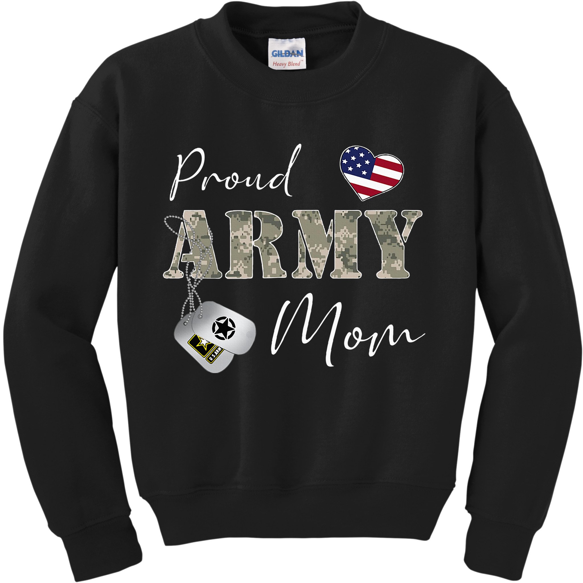 Proud American Army Mom Kids Sweatshirt