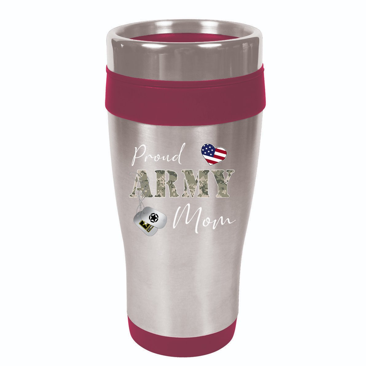 Proud American Army Mom 16oz Travel Tumbler