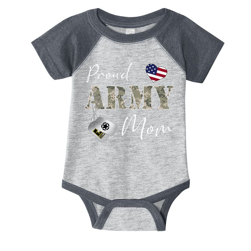 Proud American Army Mom Infant Baby Jersey Bodysuit