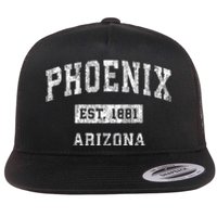 Phoenix Arizona Az Vintage Sports Flat Bill Trucker Hat