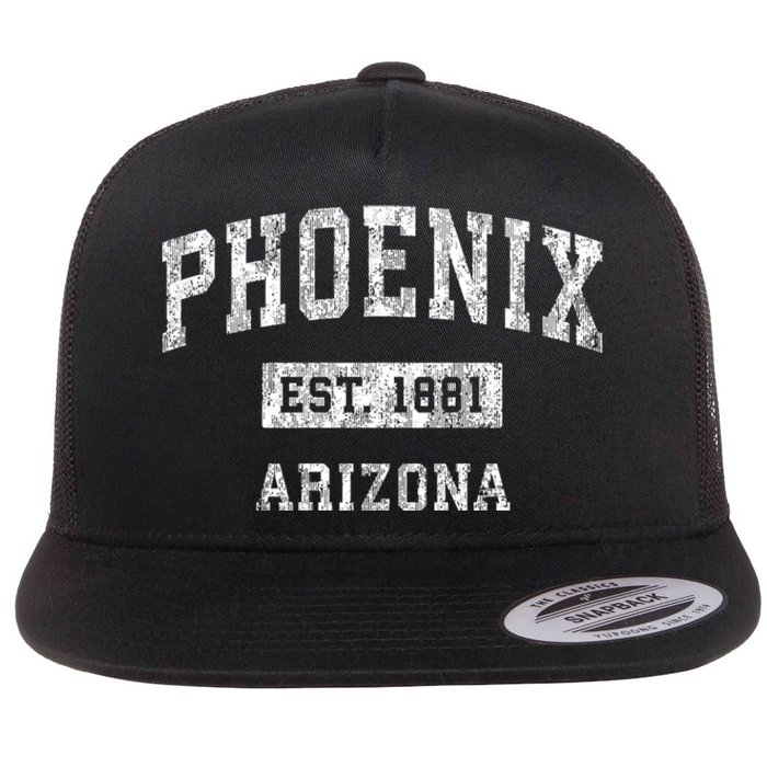 Phoenix Arizona Az Vintage Sports Flat Bill Trucker Hat