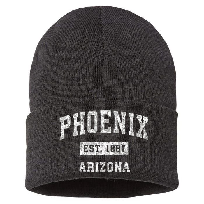 Phoenix Arizona Az Vintage Sports Sustainable Knit Beanie