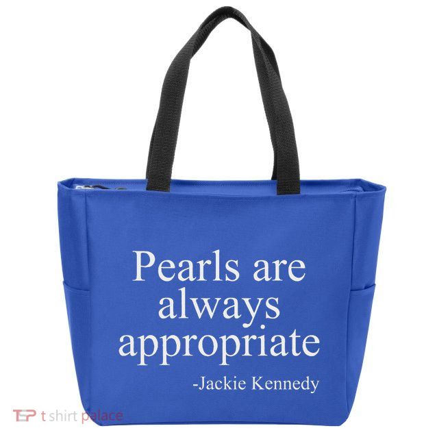 Pearls Are Always Appropriate Classic Pear Zip Tote Bag