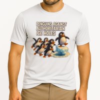 Penguins Against Authoritarian Ice Holes Sarcastic V-Neck  Cooling Performance Crew T-Shirt