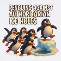 Penguins Against Authoritarian Ice Holes Sarcastic V-Neck  Cooling Performance Crew T-Shirt