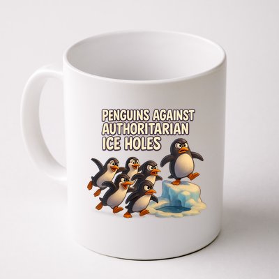 Penguins Against Authoritarian Ice Holes Sarcastic V-Neck  Mug