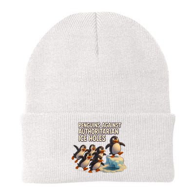 Penguins Against Authoritarian Ice Holes Sarcastic V-Neck  Beanie