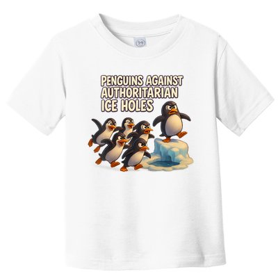 Penguins Against Authoritarian Ice Holes Sarcastic V-Neck  Toddler T-Shirt