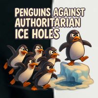 Penguins Against Authoritarian Ice Holes Sarcastic V-Neck  Infant Baby Jersey Bodysuit