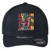 Puzzle Autism Awareness Coquette Bow Autism Awareness Day Flexfit Unipanel Trucker Cap