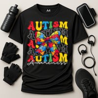 Puzzle Autism Awareness Coquette Bow Autism Awareness Day Cooling Performance Crew T-Shirt