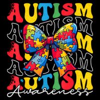 Puzzle Autism Awareness Coquette Bow Autism Awareness Day T-Shirt