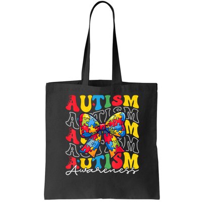Puzzle Autism Awareness Coquette Bow Autism Awareness Day Bag