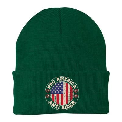 Pro America Anti Biden Flag Usa Impeach Joe Biden Anti Biden Knit Cap Winter Beanie