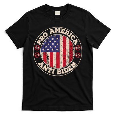 Pro America Anti Biden Flag Usa Impeach Joe Biden Anti Biden T-Shirt