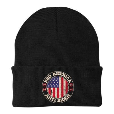 Pro America Anti Biden Flag Usa Impeach Joe Biden Anti Biden Beanie