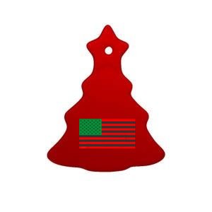 Pan African American Flag Ceramic Tree Ornament