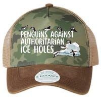  Penguins Against Authoritarian Ice Holes Sarcastic Legacy Tie Dye Trucker Hat