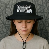  Penguins Against Authoritarian Ice Holes Sarcastic Bucket Hat