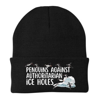 Penguins Against Authoritarian Ice Holes Sarcastic Beanie