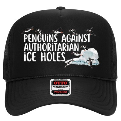  Penguins Against Authoritarian Ice Holes Sarcastic Trucker Hat