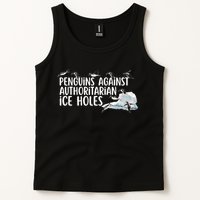  Penguins Against Authoritarian Ice Holes Sarcastic Tank Top