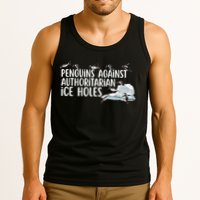  Penguins Against Authoritarian Ice Holes Sarcastic Tank Top
