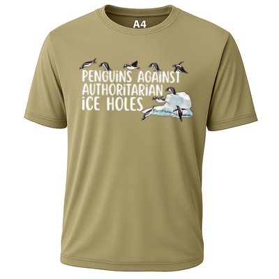  Penguins Against Authoritarian Ice Holes Sarcastic Performance Shirt