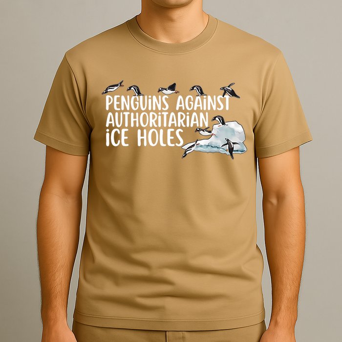  Penguins Against Authoritarian Ice Holes Sarcastic T-Shirt