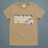  Penguins Against Authoritarian Ice Holes Sarcastic T-Shirt