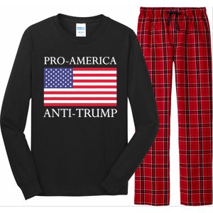 Pro America Antitrump S American Usa Flag Long Sleeve Pajama Set