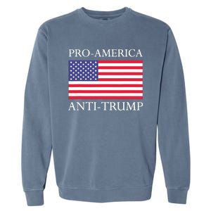 Pro America Antitrump S American Usa Flag Garment-Dyed Sweatshirt