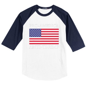 Pro America Antitrump S American Usa Flag Baseball Sleeve Shirt