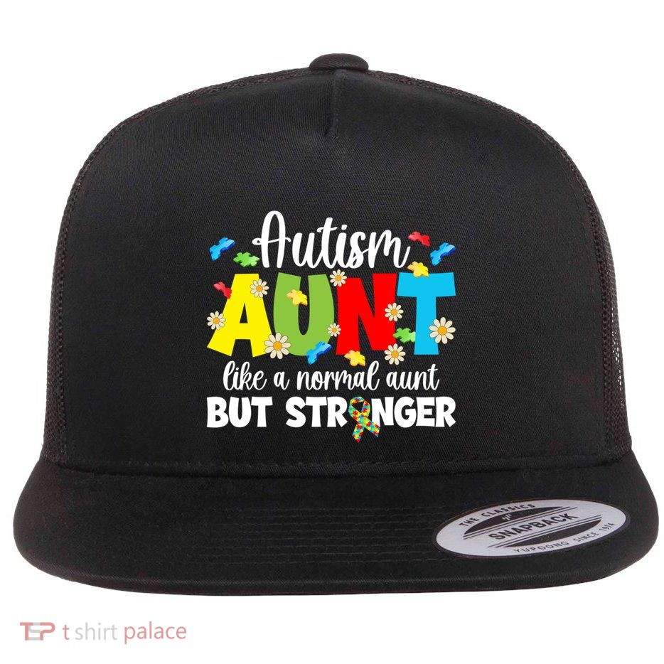 Proud Autism Aunt Definition Autism Warrior Aunt Meaningful Gift Flat Bill Trucker Hat