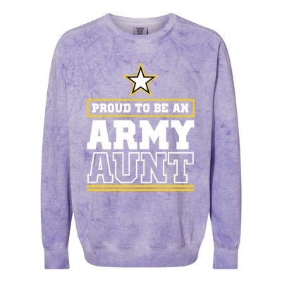 Proud Army Aunt Funny Gift Proud To Be An Army Aunt Colorblast Crewneck Sweatshirt