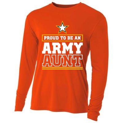 Proud Army Aunt Funny Gift Proud To Be An Army Aunt Cooling Performance Long Sleeve Crew