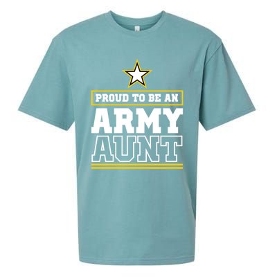 Proud Army Aunt Funny Gift Proud To Be An Army Aunt Sueded Cloud Jersey T-Shirt