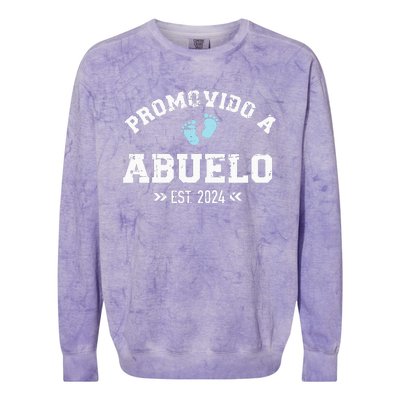 Promovido A Abuelo 2024 Colorblast Crewneck Sweatshirt