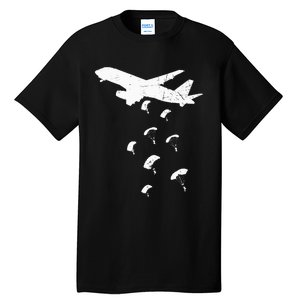 Paratrooper Army Airborne Parachute Jump Paratroops Tall T-Shirt