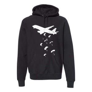 Paratrooper Army Airborne Parachute Jump Paratroops Premium Hoodie