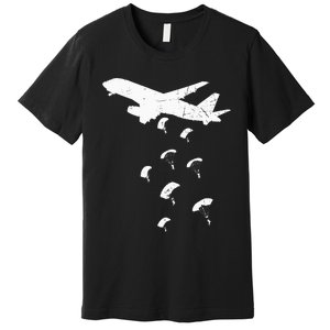 Paratrooper Army Airborne Parachute Jump Paratroops Premium T-Shirt