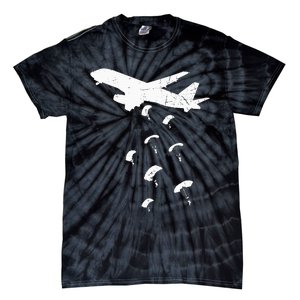 Paratrooper Army Airborne Parachute Jump Paratroops Tie-Dye T-Shirt