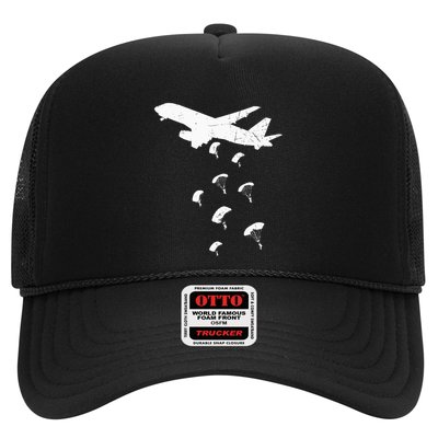 Paratrooper Army Airborne Parachute Jump Paratroops Trucker Hat