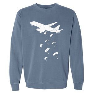 Paratrooper Army Airborne Parachute Jump Paratroops Garment-Dyed Sweatshirt